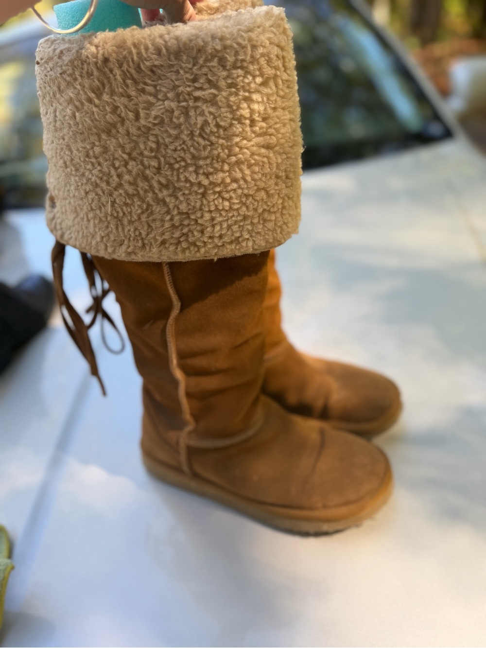 Bakers Brown Suede Shearling-Lined Boots